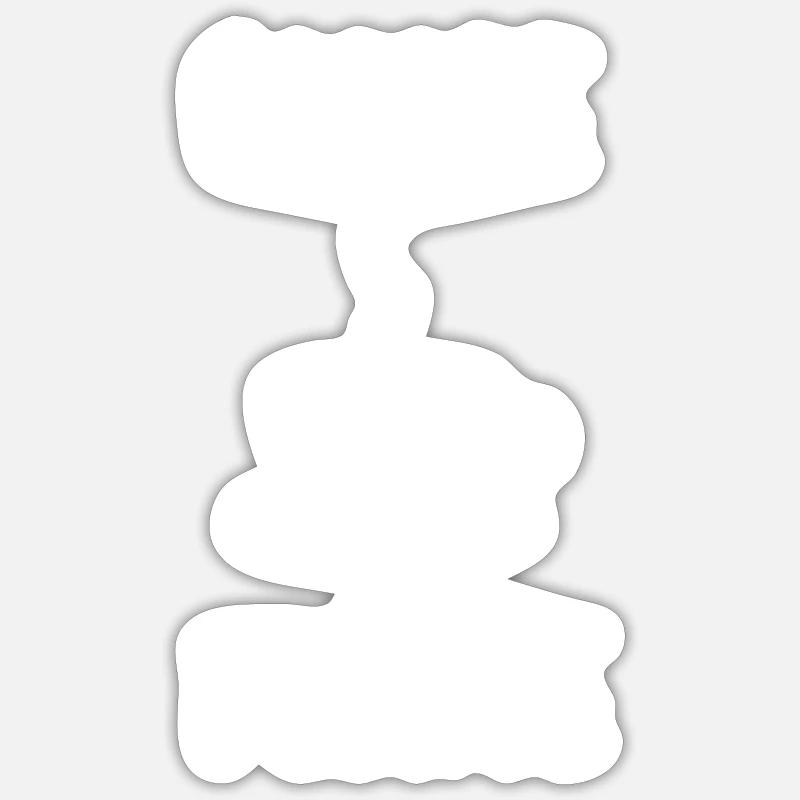 Kaffee bitte - Sticker Größe S (10 x 10 cm) - Mattweiß