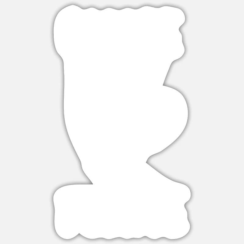Coffee please - Sticker size S (10 x 10 cm) - white matte