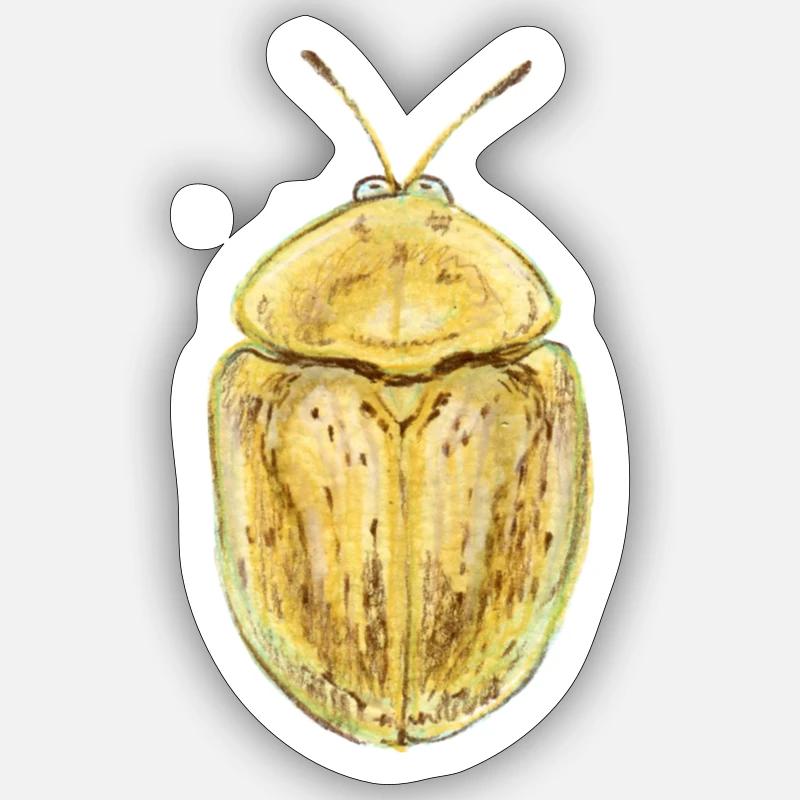 Misty tortoiseshell beetle - Sticker size S (10 x 10 cm) - white matte