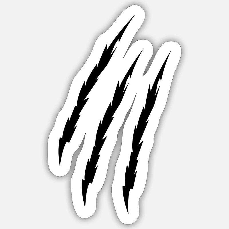 claw - Sticker size S (10 x 10 cm) - white matte
