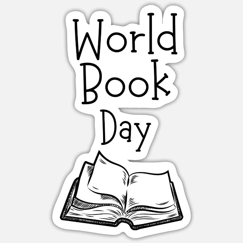book day - Sticker size S (10 x 10 cm) - white matte