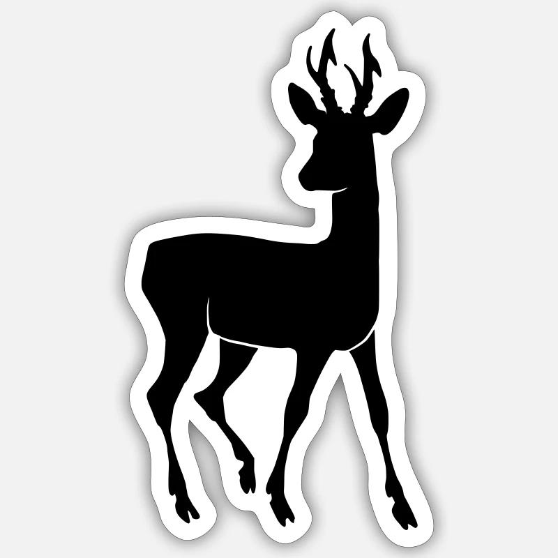 Chevreuil Sticker taille S (10 x 10 cm)