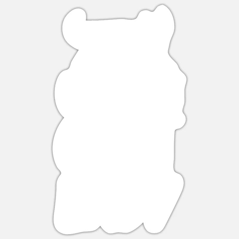 Crazy Cat Lady - Sticker taille S (10 x 10 cm) - blanc mat