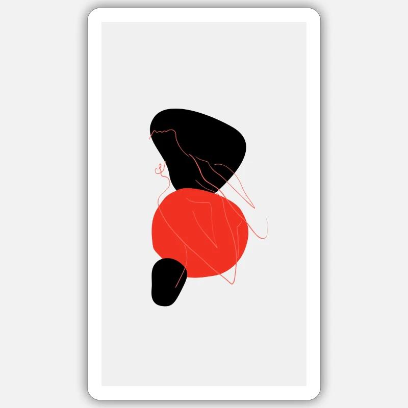 Lady - Sticker Größe S (10 x 10 cm) - Mattweiß