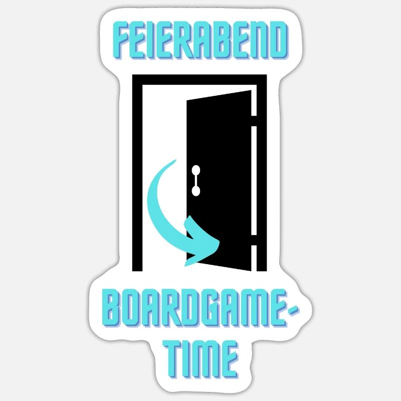 Boardgametime - Sticker Größe S (10 x 10 cm) - Mattweiß