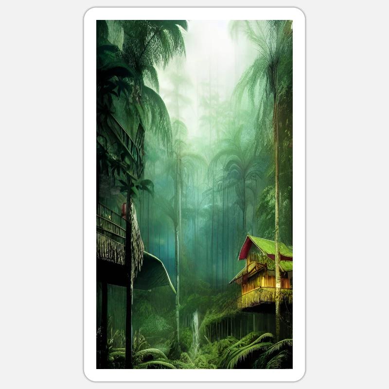 Rainforest - Sticker size S (10 x 10 cm) - white matte
