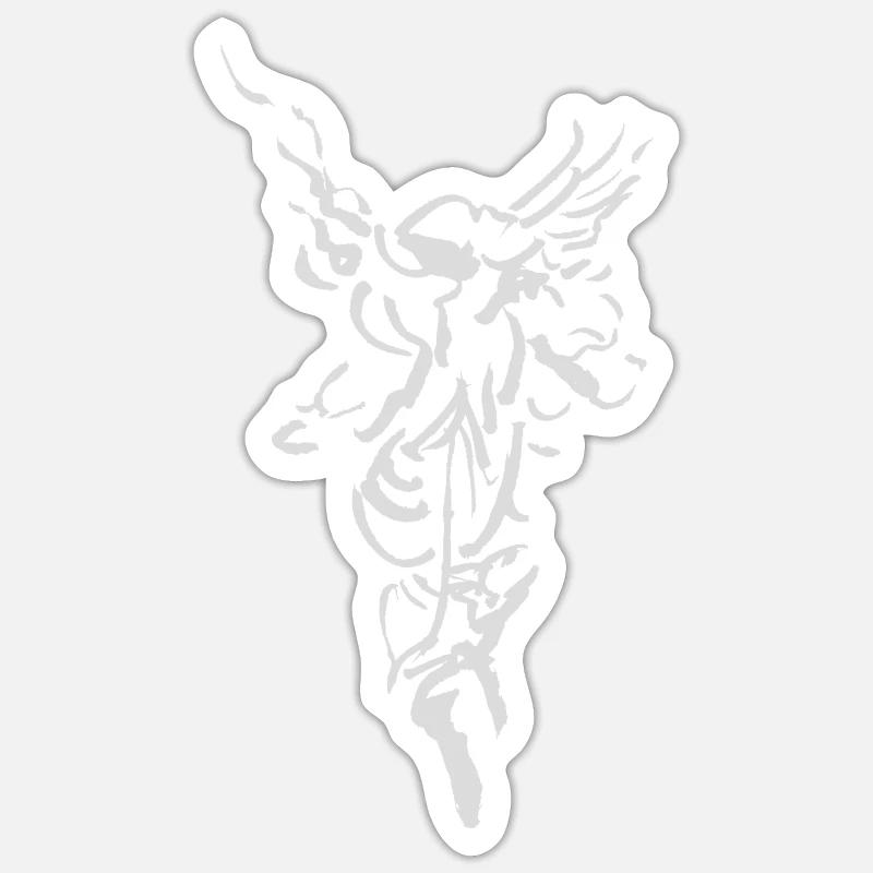 Ange - Sticker taille S (10 x 10 cm) - blanc mat