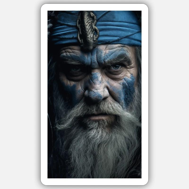 Viking - Sticker taille S (10 x 10 cm) - blanc mat
