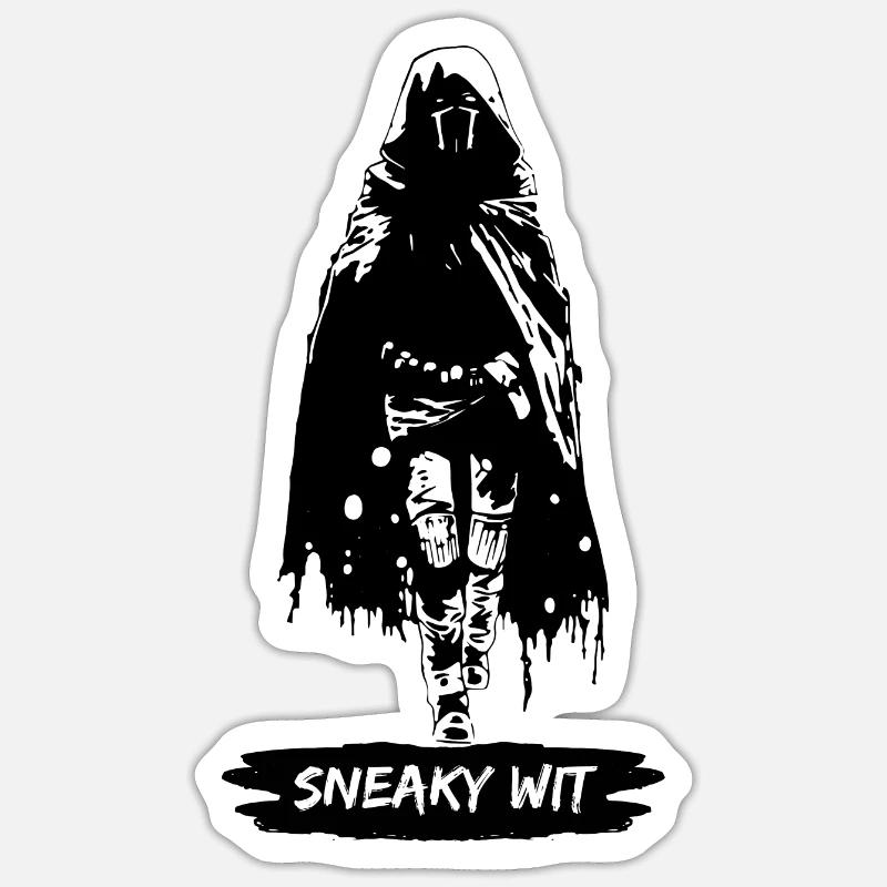 Witziger Hinterhalt - Sticker Größe S (10 x 10 cm) - Mattweiß