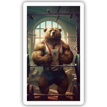 Training - Sticker Größe S (10 x 10 cm) - Mattweiß - Vorne