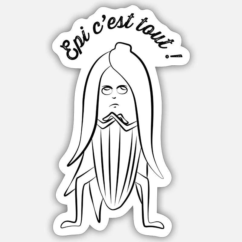 Epi c'est tout ! - Sticker taille S (10 x 10 cm) - blanc mat