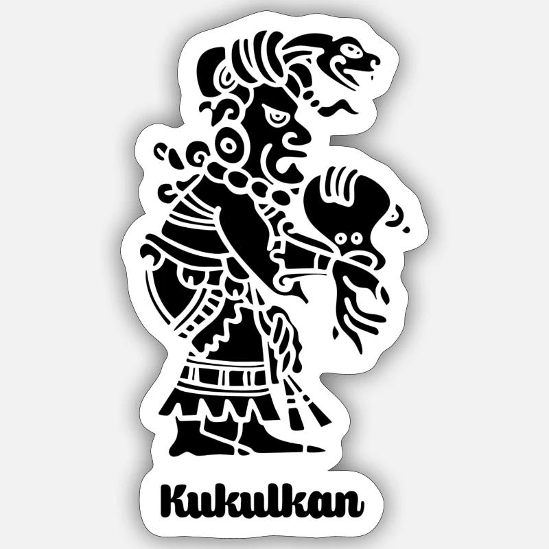 Kukulkan - Sticker taille S (10 x 10 cm) - blanc mat
