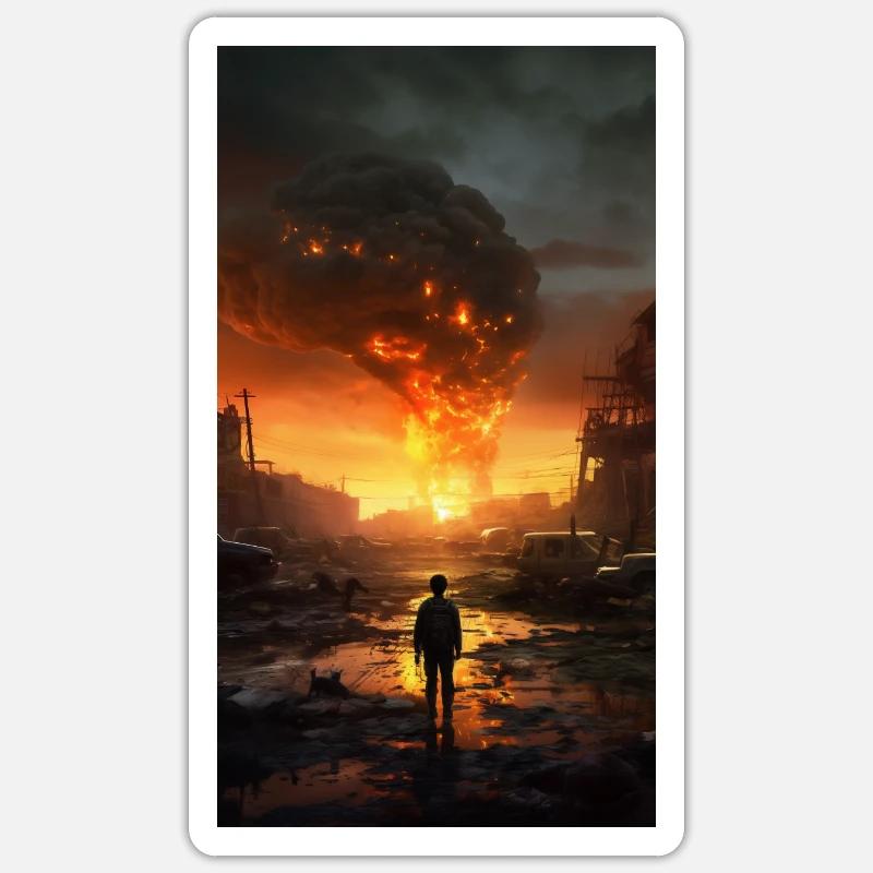 Apocalypse - Sticker taille S (10 x 10 cm) - blanc mat