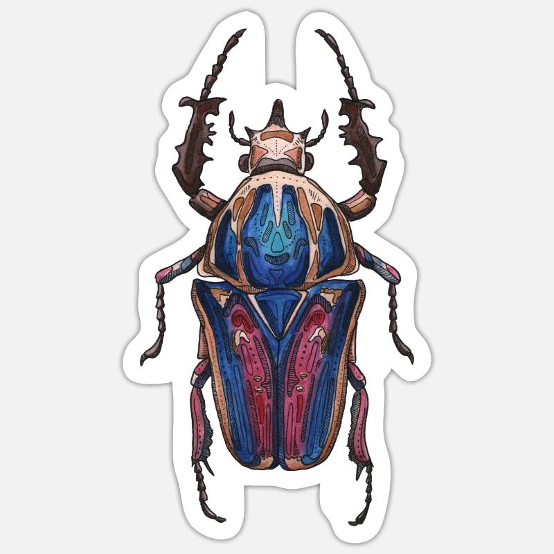 Big Beetle Stag - cerf géant Sticker taille S (10 x 10 cm)