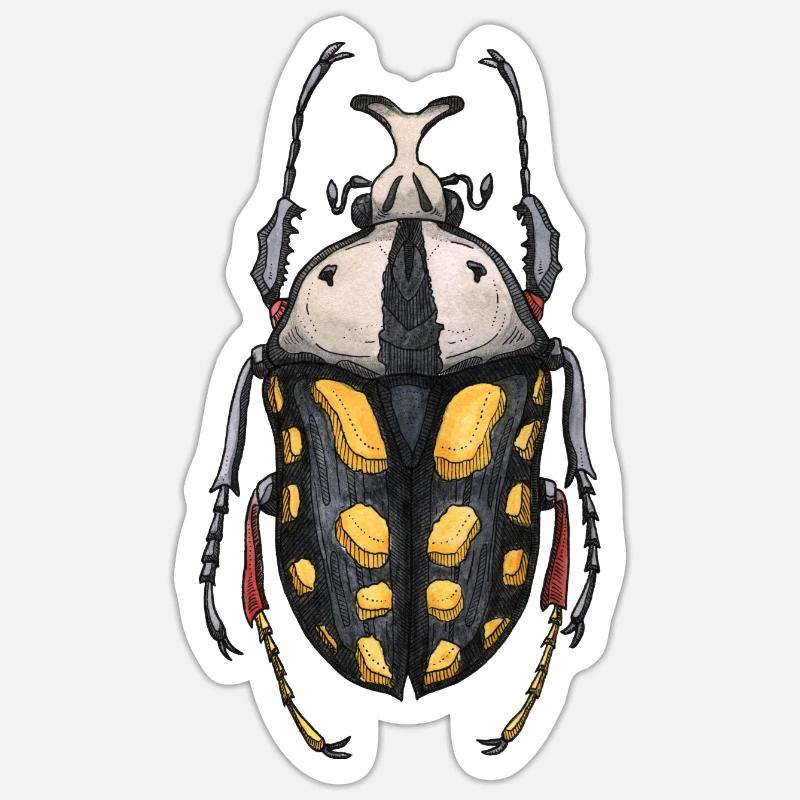 Big Beetle Stag - cerf géant Sticker taille S (10 x 10 cm)