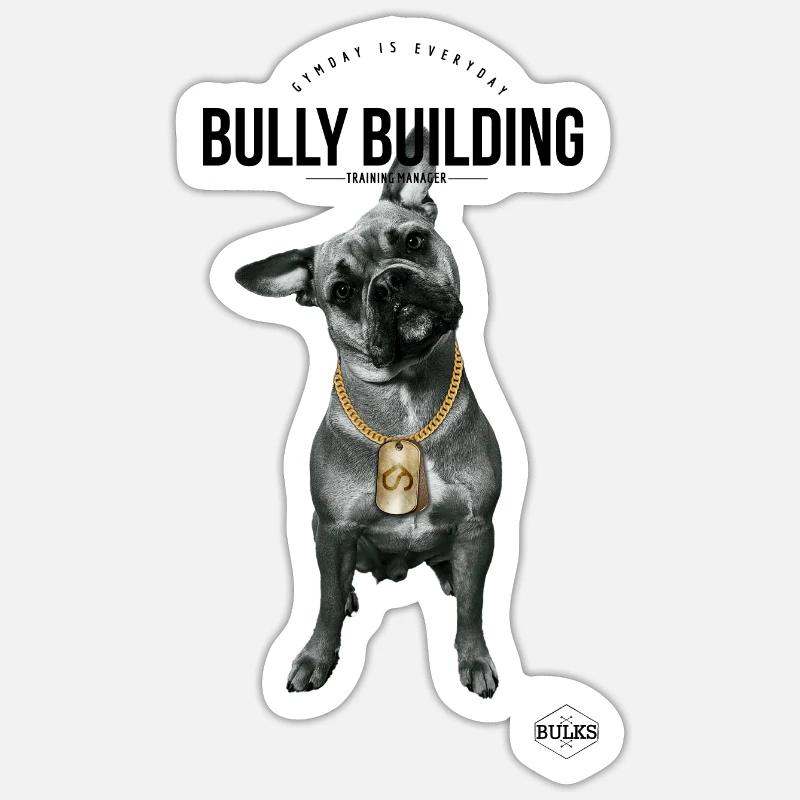 Bâtiment Bully - Sticker taille S (10 x 10 cm) - blanc mat