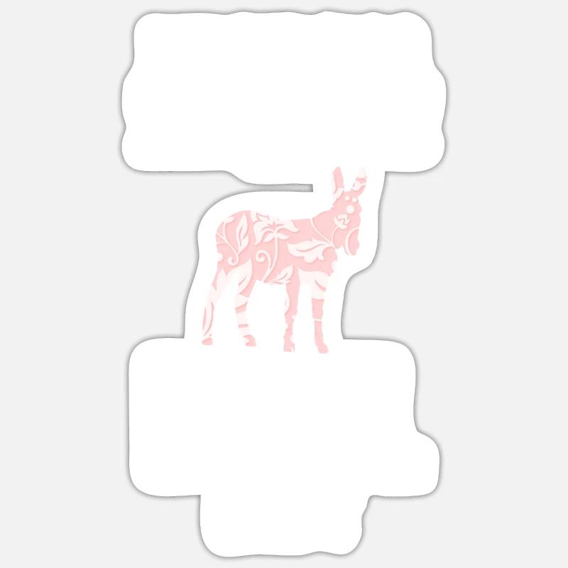 Esel - Sticker Größe S (10 x 10 cm) - Mattweiß