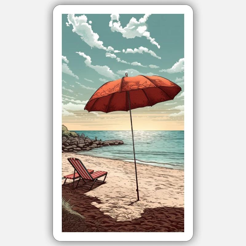 Beach Sticker size S (10 x 10 cm)