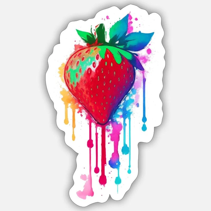 süßes Früchtchen - Sticker Größe S (10 x 10 cm) - Mattweiß