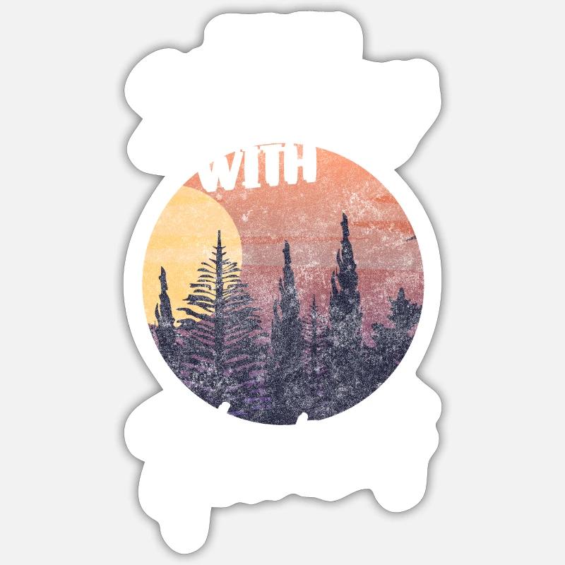 Bäume Planet - Sticker Größe S (10 x 10 cm) - Mattweiß