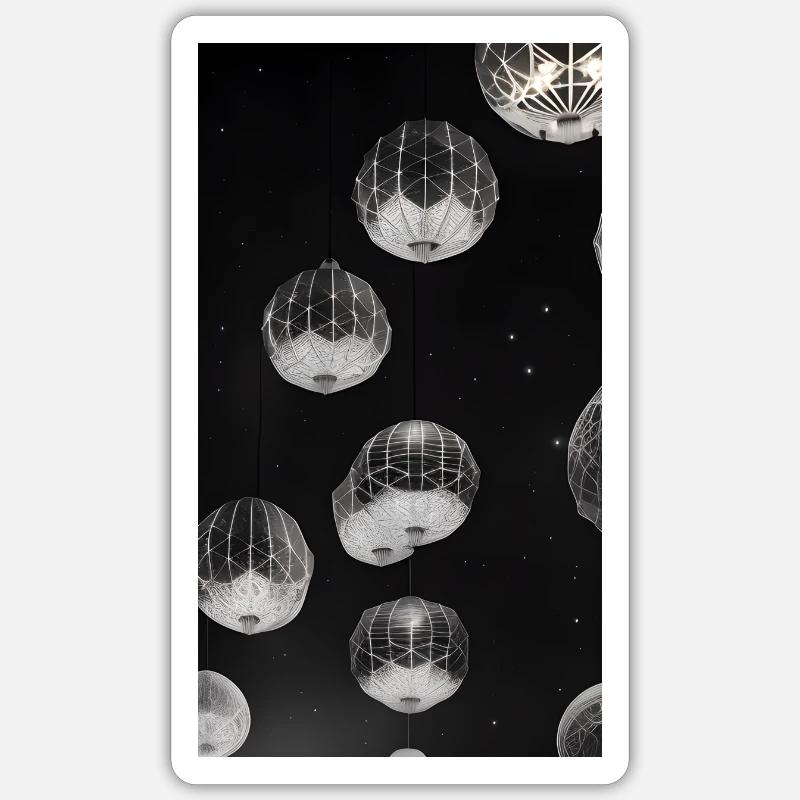 Lanternes célestes Sticker taille S (10 x 10 cm)