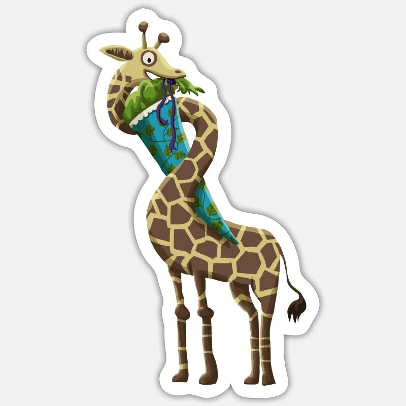 Giraffe school cone Sticker size S (10 x 10 cm)