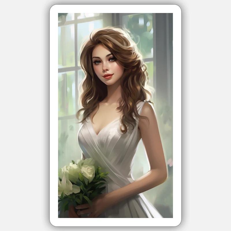 Team bride - Sticker size S (10 x 10 cm) - white matte