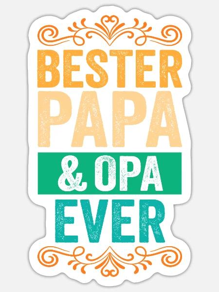 Vater Großvater Papa Opa - Sticker Größe S (10 x 10 cm) - Mattweiß