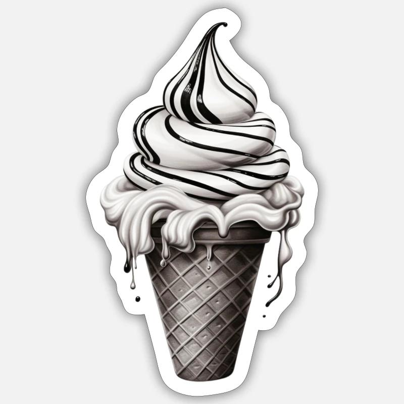 Eiscreme Sticker Größe S (10 x 10 cm)