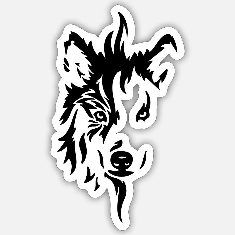 Wolf Sticker Größe S (10 x 10 cm)