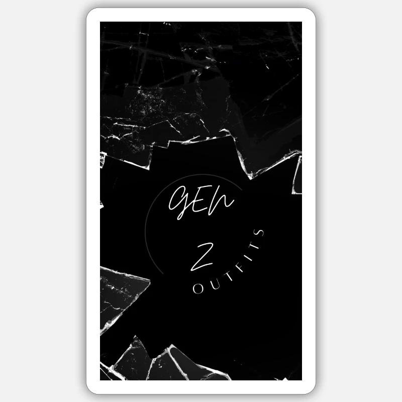 GEN Z - Sticker Größe S (10 x 10 cm) - Mattweiß