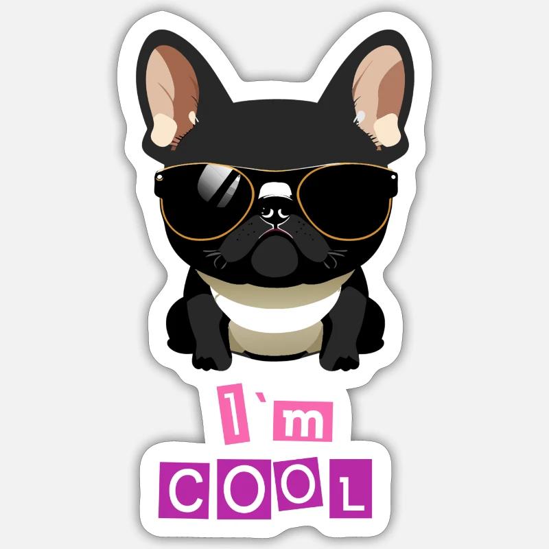 Je suis cool - Sticker taille S (10 x 10 cm) - blanc mat