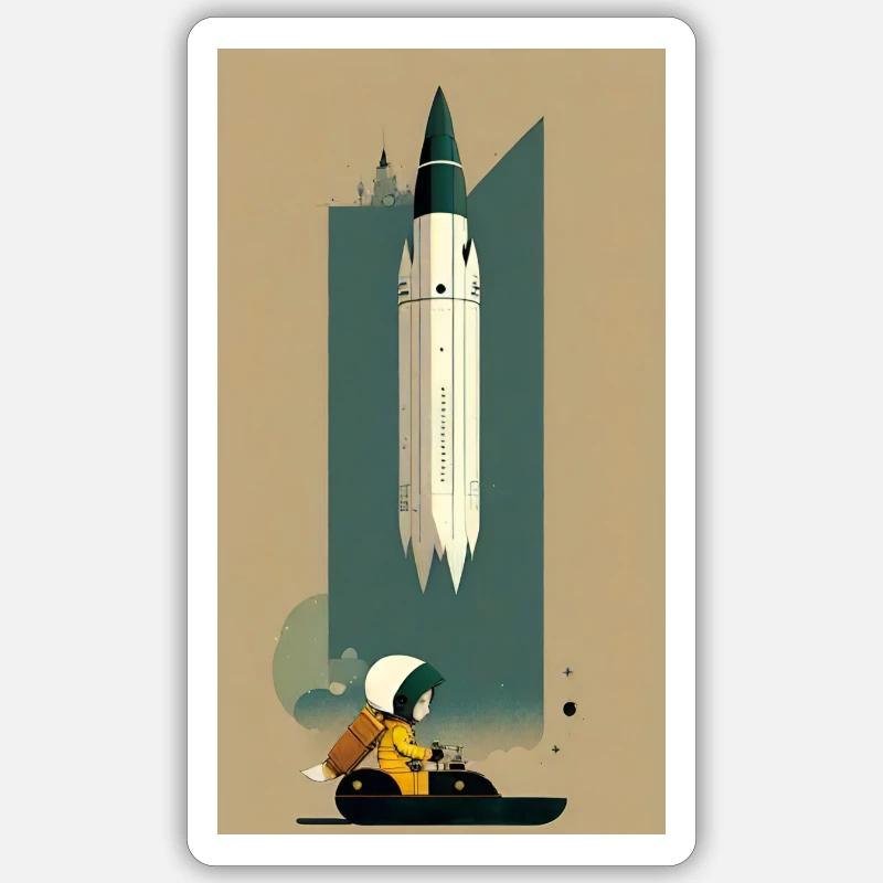 Rocket Sticker size S (10 x 10 cm)