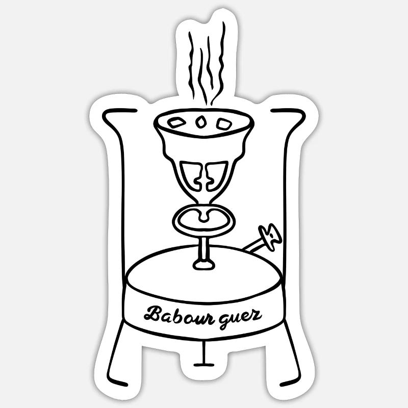 Babour - Sticker size S (10 x 10 cm) - white matte