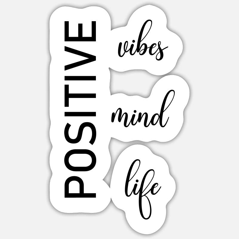 Pensées positives Sticker taille S (10 x 10 cm)