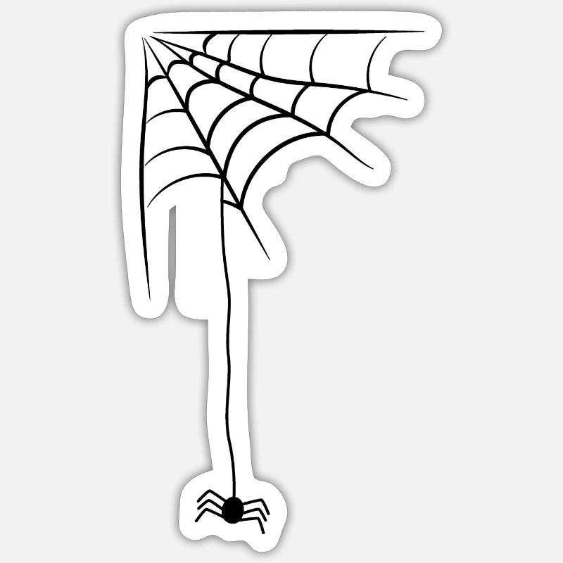Spinne - Sticker Größe S (10 x 10 cm) - Mattweiß
