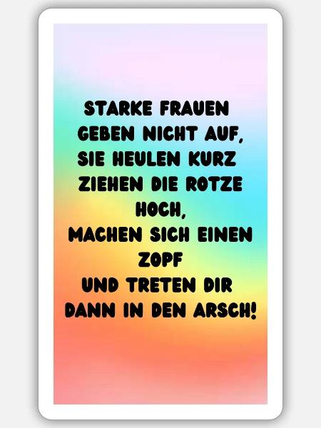 Starke Frauen - Sticker Größe S (10 x 10 cm) - Mattweiß