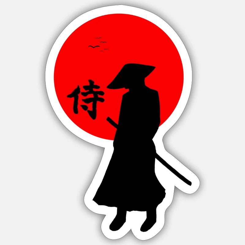 Samurai - Sticker size S (10 x 10 cm) - white matte