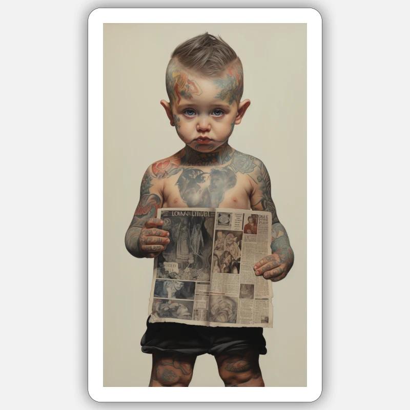 Junge Sticker Größe S (10 x 10 cm)