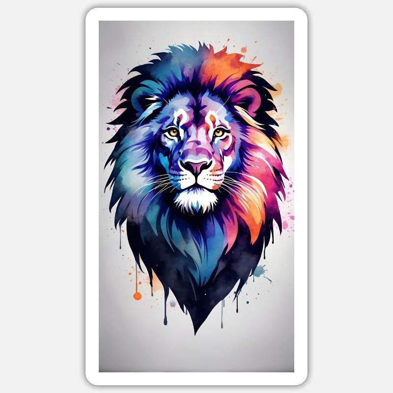 LionUP2 - Sticker taille S (10 x 10 cm) - blanc mat