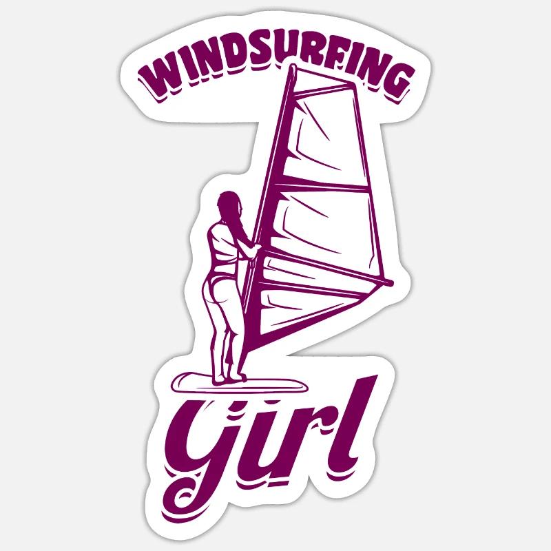 Windsurfer - Sticker size S (10 x 10 cm) - white matte