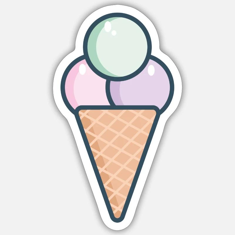 Ice Cone – Cotton Candy *-* Sticker Größe S (10 x 10 cm)