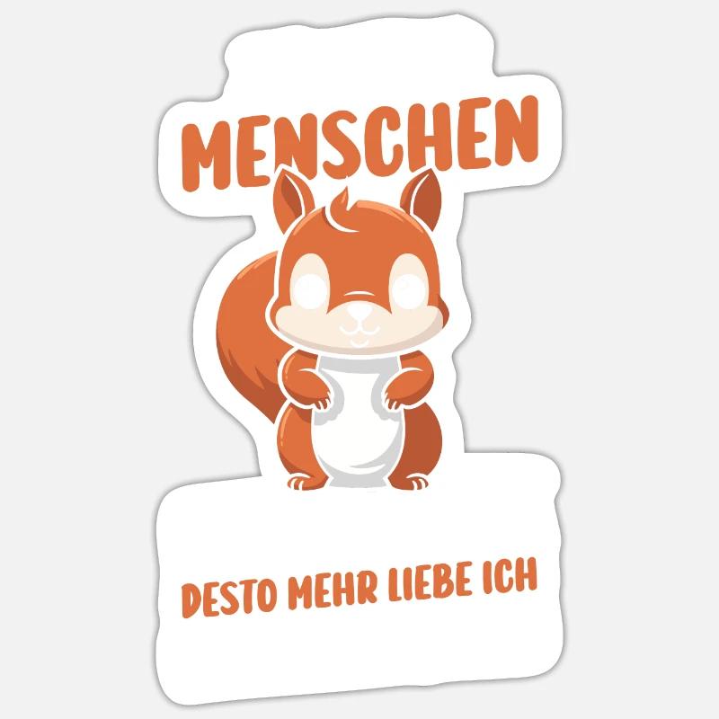 Eichhörnchen Sticker Größe S (10 x 10 cm)