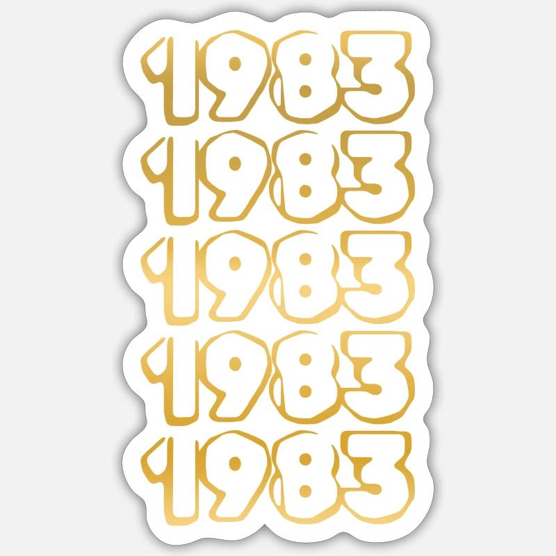 Médaille d’or 1983 - Sticker taille S (10 x 10 cm) - blanc mat