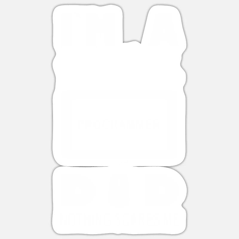 Ich bin ein Programmierer, Vater, nichts macht mir Angst Sticker Größe S (10 x 10 cm)