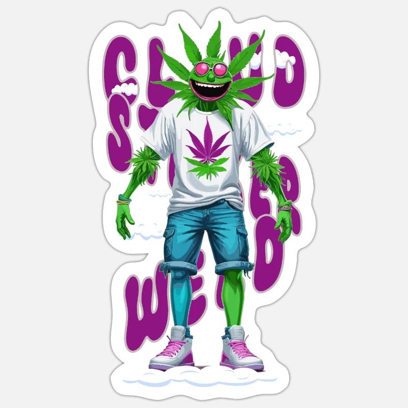 Cloudstorm Weed Sticker size S (10 x 10 cm)