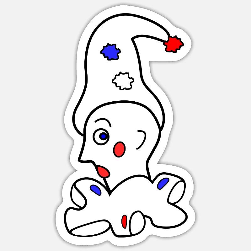 Arlequin 2 - Sticker taille S (10 x 10 cm) - blanc mat