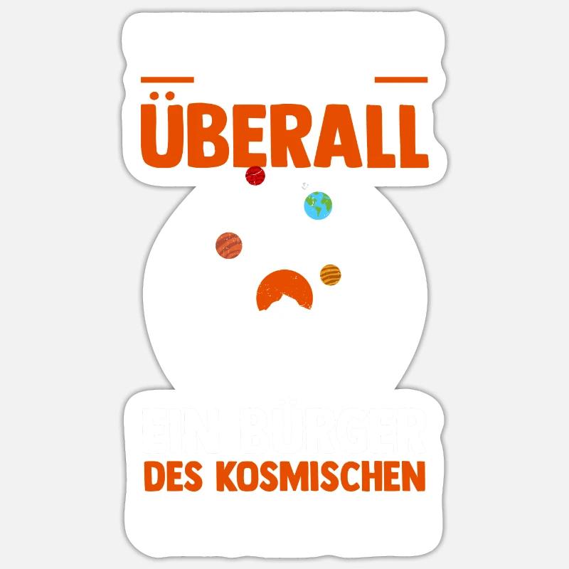 Astrologie, Astrologue, Astronaute, Univers, Espace - Sticker taille S (10 x 10 cm) - blanc mat