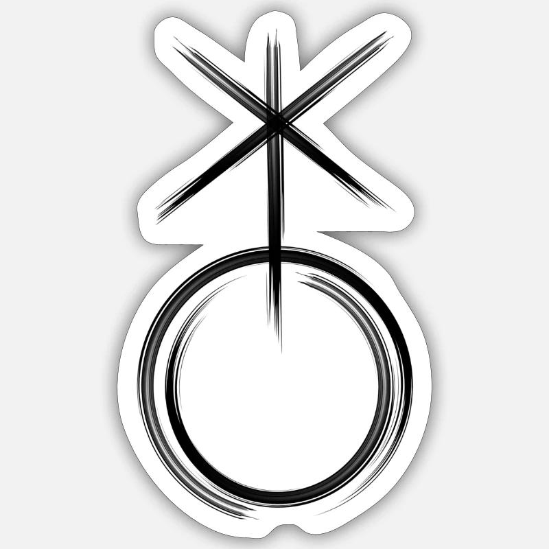 Symbol nonbinary black Sticker size S (10 x 10 cm)