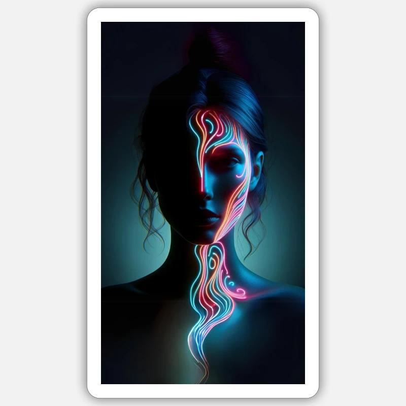 Elle sait - Sticker taille S (10 x 10 cm) - blanc mat